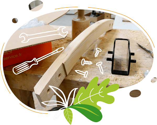 le vélo à smoothie fabriqué en bois en france normandie