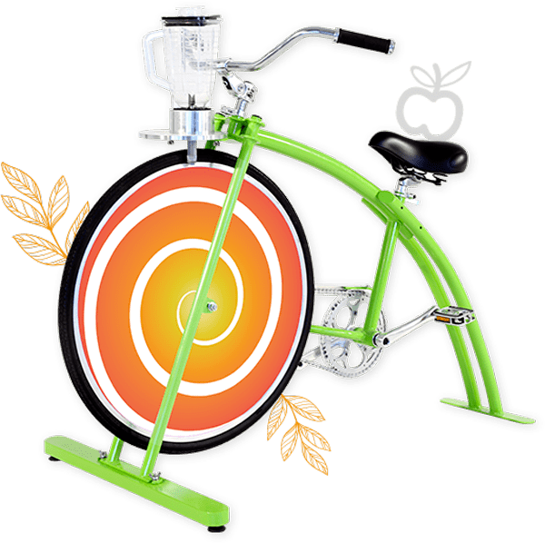 photo et illustration du vélo smoothie vert par Pemrajuice