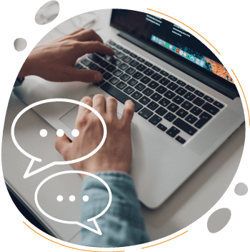 mains tapant sur le clavier d'un ordinateur, notre service commercial peut vous aider