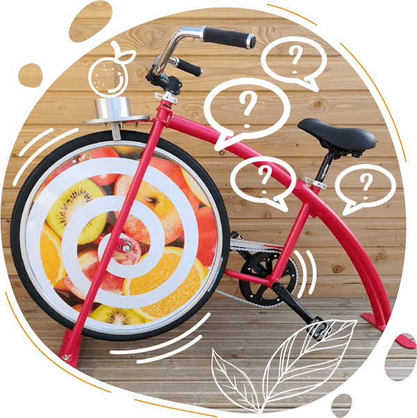 Photo du Cyclojuice un vélo smoothie avec blender pour les enfants dès l'âge de 4 ans