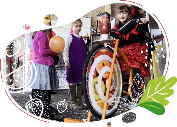 Les enfants adorent l'animation vélo smoothie