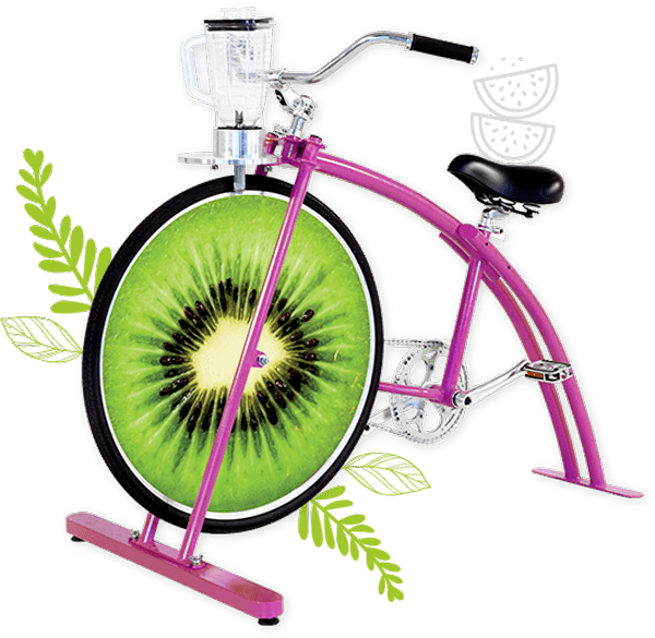 Cette photo montre le Cyclojuice Kids c'est le vélo mixeur des enfants dès 4 ans