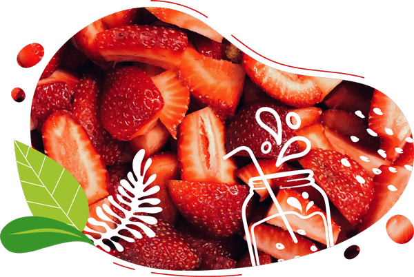 Le smoothie au bon gout de fraises biologiques
