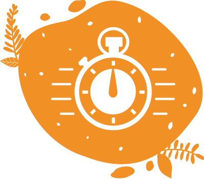 Une illustration de chronomètre avec un effet de vitesse image la rapidité de nos livraisons